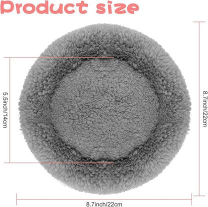 BWOGUE Hamster Bed,Round Velvet Warm Sleep Mat Pad for Hamster/Hedgehog/Squirrel/Guinea Pig/Rats and Other Small Animals
