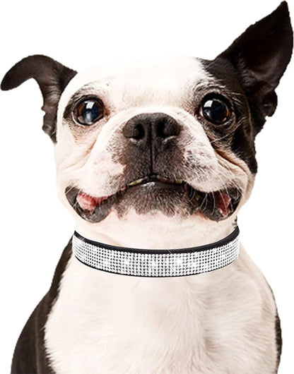 Bling Dog Collar for Small Medium Large Dogs, Rhinestone Dog Collars for Girl and boy Dog, Diamond Puppy Collars, Adjustable Leather Suede SOFE Cat Collar (XS(8.2"-10.6"/21CM-27CM), Pink1)