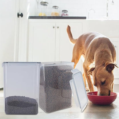 Geyecete 2 PC [8.5L/287 Oz] large food storage containers Extra Large dog Food Storage Containers with Airtight Lids Can hold 15-20 pounds-Black