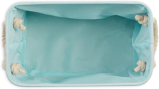 Bone Dry Pet Storage Collection Collapsible Bin, Small Rectangle, Aqua