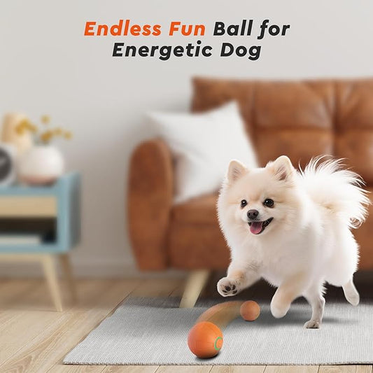 Interactive Small Dog Toy Ball, 2 Inch Smart Jumping Ball for Puppy/Small Dogs, Activated Automatic Bouncing Moving Vibrating, Dog Toy for Small Dogs to Keep Them Busy（Orange）