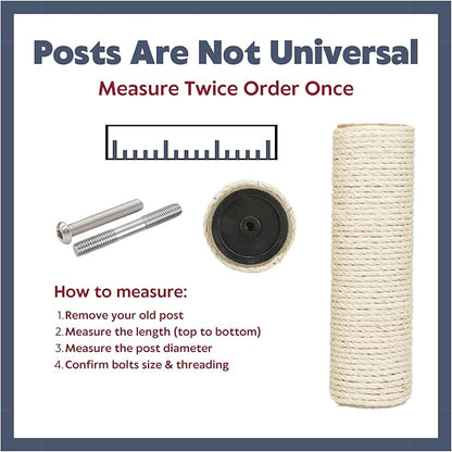 TRIXIE Replacement Sisal Post for Cat Scratching Posts, Backup Scratcher for Indoor Cat Furniture, Trees and Towers, 3.5 in x 11.8 in (9 x 30 cm)