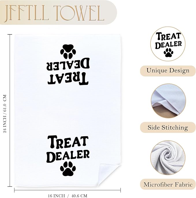 Funny Dog Kitchen Towels, Dog Mom Gifts Dish Tea Towels for Kitchen Decor, Gifts for Dogs Lovers Decorative Hand Towel for Bathroom, 16x24 Inch