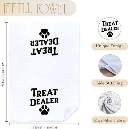 Funny Dog Kitchen Towels, Dog Mom Gifts Dish Tea Towels for Kitchen Decor, Gifts for Dogs Lovers Decorative Hand Towel for Bathroom, 16x24 Inch
