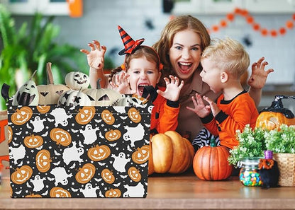Rectangular Storage Basket Empty,Cute Storage Bin with Handles,Room Decor,Gift Basket,Book Box(Black Halloween Basket)