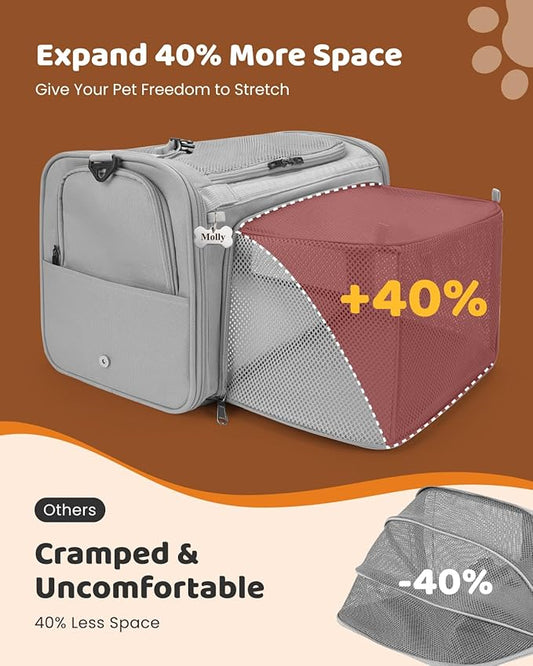 MIDOG Cat Carrier Soft for Small to Medium-Sized Cats,Up to 25 Lbs, TSA Airline Approved Soft Sided Pet Carrier