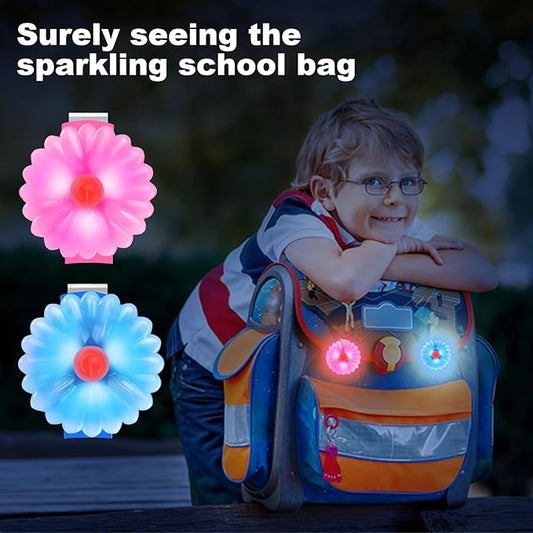 AHJ Dog Collar Light, 2 Pack Dog Safety Lights for Night Walking, USB-C Rechargeable Dog Light Clip-On LED for Kids' Backpacks, Dogs, Runners, Joggers, Cyclists, Camping & Hiking (Pink and Blue)