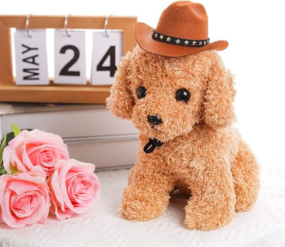 choyaxo Pet Cowboy Costume Cosplay Cap Halloween Costumes for Dogs Cat Pet Party Decoration Mini Cowboy Hat (Brown, Small)
