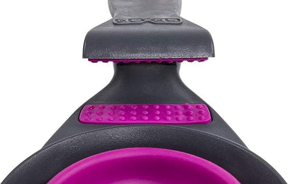 Dexas Pets Collapsible KlipScoop Collapsible Dry Dog Food Scoop and Dog Food Bag Clip, 1 Cup Capacity, Fuchsia