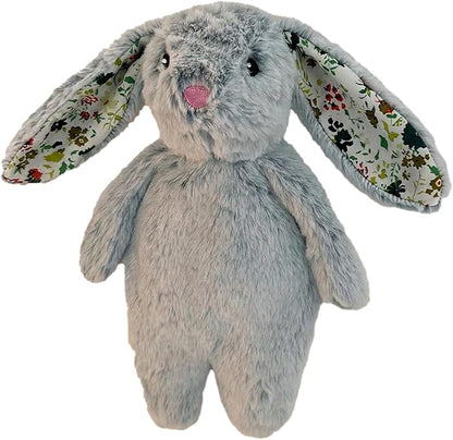 Pet Lou Floppy Rabbit Stuffingless Plush Dog Toy with Squeaker and Crinkle Paper, Soft, Durable Plush Dog Chew Toy for Interactive Play, 13 Inch, French Blue