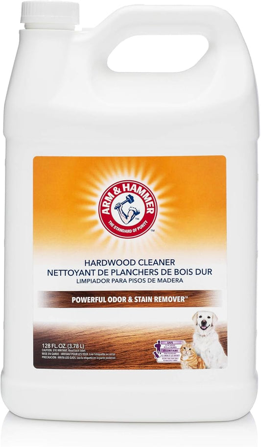 Arm & Hammer PET Fresh Hardwood Cleaner with odor and stain remover, 128 oz Refill