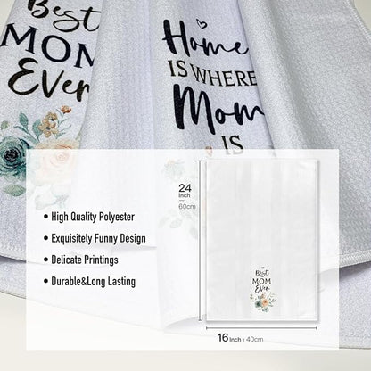 Daughter to Mom Towels- Funny Joked Absorbent Kitchen Tea Towel DéCor,Gifts for Mother Mama on Mother's Day,Birthday,Christmas,Thanksgiving 16" x 24"