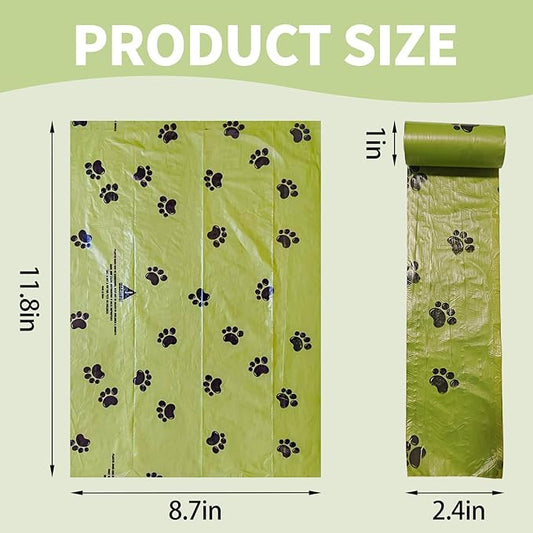 Enhanced Strength Dog Poop Bags - 300 Count Leak-Proof Scented Rolls | Biodegradable Pet Waste Bags with Dispenser, Extra Thick Dog Poo Bags for Puppy & Large Breed Cleanup