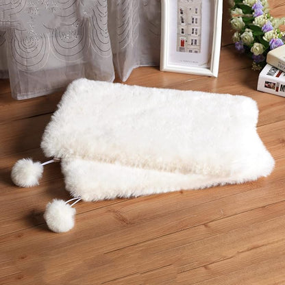 SHENGOCASE 2-Pack 11.8" x 17.7" Faux Rabbit Fur Cat Condo Replacement Cushion, Premium Quality Pet Bed Mat