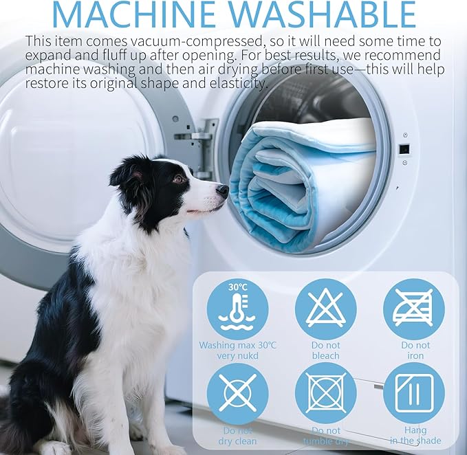 BECEMURU Dog Cooling Mat in Summer & Plush Warm Blanket in Winter, 2-Sided Reversible Dog Pad, 60"x40" Thickened Pet Bed for Crate, Kennel, Sofa - Machine Washable, Non-Gel, Durable