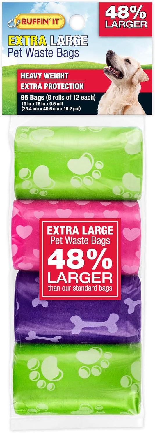 Ruffin' It Extra Large Pet Waste Bags 8 Rolls
