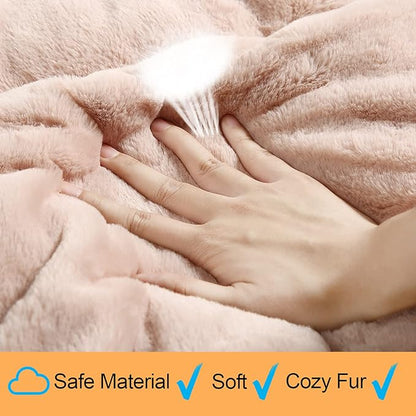 Dog Beds Crate Pad for Extra Large Dogs Ultra Soft Dog Crate Bed Washable & Anti-Slip Kennel Pad for Dogs Cozy Sleeping Mat,Pink 48inch