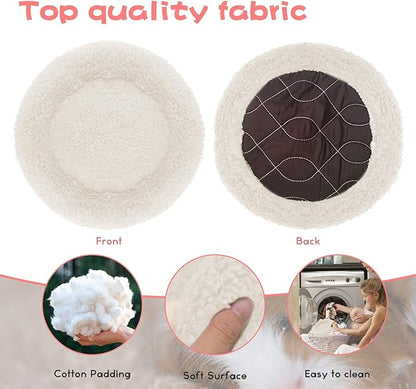 BWOGUE Hamster Bed,Round Velvet Warm Sleep Mat Pad for Hamster/Hedgehog/Squirrel/Mice/Rats and Other Small Animals