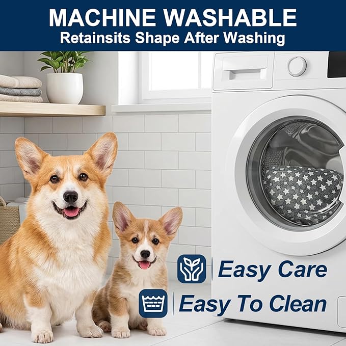 Washable Dog Bed Mat With Anti-Slip Bottom, Deluxe Plush Memory Foam Crate Pad & Waterproof Outdoor Kennel Mat For Dogs & Cats-Durable Crates Beds, Large Medium Small Puppy Size 36" x 24",Blue