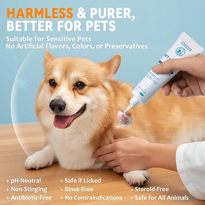 Pet Dog Wound Care Hydro Gel&Dog Hot Spot Gel -Cat Healing Aid for Wounds,Helps with Cuts,Bites,Ulcers & Burns,Relieves Skin Allergies& Itchy Skin,Dog First Aid Kits. Safe if Licked.2 Ounces.