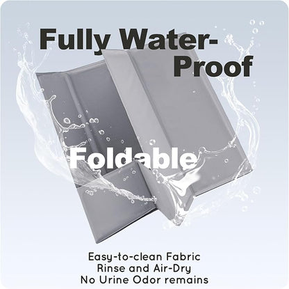 Dog Litter Box, Puppy Pee Pad Holder Foldable, Small Indoor Dog Potty Tray for Puppy, High Walls, Seamless, No Assembly, Waterproof, Easy to Clean, No Spill,Portable for Travel