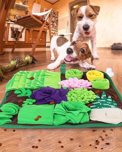 CiyvoLyeen Snuffle Mat for Dogs and Cats Succulent Small Pets Treat Toy Dog Enrichment Toys Dog Puzzle Slow Eating Mat Foraging Mat for Rabbit Pig Stress Relief Puppy Birthday Gift for Pet