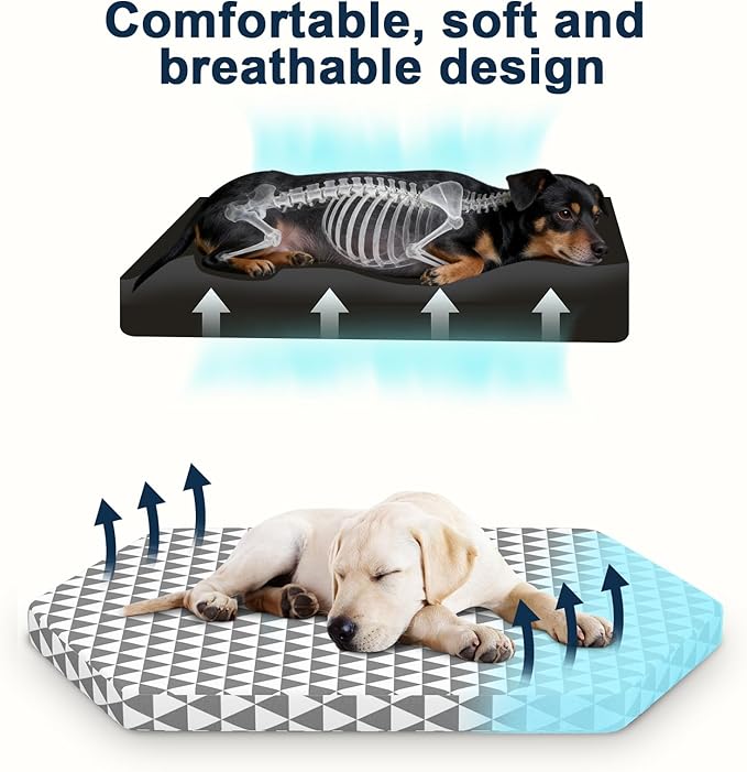Orthopedic Dog Beds for Medium Dogs, Pet Bed with 6 Sides,Removable & cleanable Cover，M