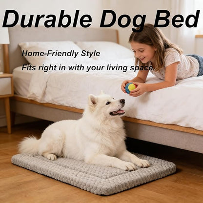 Dog Bed Mat (Light Brown, M(30"*20"*1.5"))