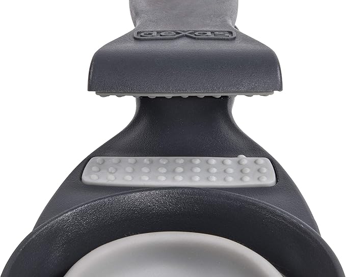 Dexas Pets Collapsible KlipScoop Collapsible Dry Dog Food Scoop and Dog Food Bag Clip, 1/2 Cup Capacity, Light Gray (PW650432429)