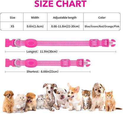 Illumifun LED Dog Collar, USB Rechargeable Light Up Collars, Adjustable Safety Collar Light for Small Dogs Cats Glow in The Dark (Pink, X-Small)