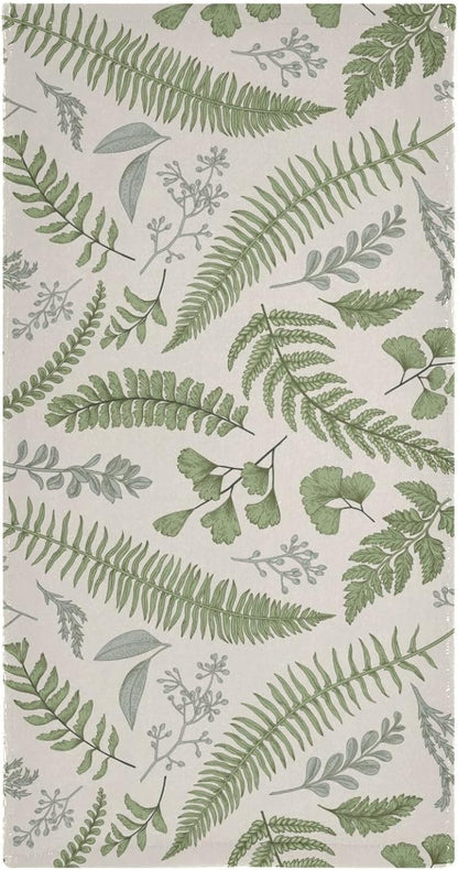 2 Pack Farmhouse Leaf Hand Towels for Bathroom,Soft Absorbent Tropical Sage Green Leaves Fern Wildflower Plant Kitchen Dish Towels,Decorative Guest Bathroom Towels for Face,Shower,Gym 14"x28"