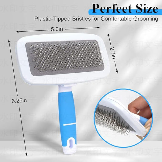 French Bulldog Brush,Skin Friendly Effectively Tackle Shedding,Essential French Bulldog Accessory for Your Pets,Blue