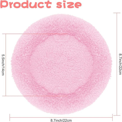 BWOGUE Hamster Bed,Round Velvet Warm Sleep Mat Pad for Hamster/Hedgehog/Squirrel/Mice/Rats and Other Small Animals