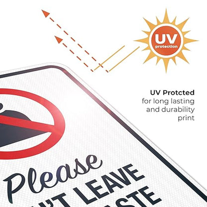 Please Don’t Leave Dog Waste Bags Here 18x24 Inches, 3M EGP Reflective .080 Aluminum, Fade Resistant, Made in USA