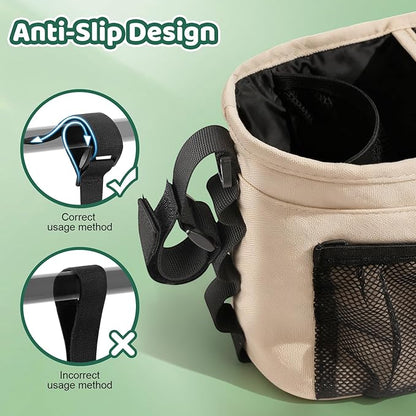 Guiseapue Universal Stroller Organizer with Cup Holder: Baby Essentials, Stroller Caddy with Shoulder Strap, Detachable Phone Bag, Stroller Accessories, Chirstmas New Moms Baby Gifts