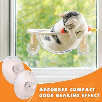 4 Pieces Cat Window Perch Suction Cup Powerful Window Bed Seat Replacement Suction Cup Clear PVC Sucker Pads for Cat Hammocks/Window Seat/Perch