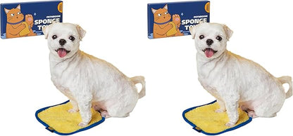 PETHROOM] Portable Pet Towel for Dogs & Cats | Professional Pet Dryer, Super Absorbent & Quick-Drying Dog Dryer | Lightweight, Durable, Ultra-Soft (Small) 8"x 8" (Pack of 2)