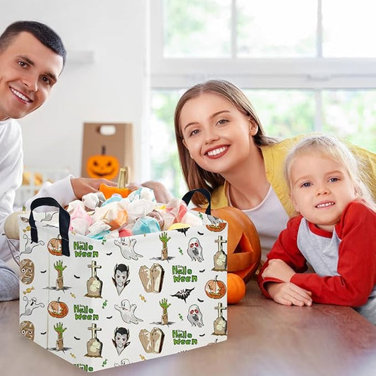 Halloween Ghost thriller basket,Empty Halloween basket,Horror and thriller decor,Trick or Treat Box for Boys and Girls,Horror decor(Scary Halloween)