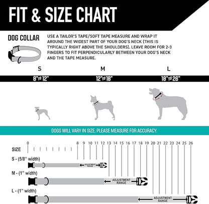 Wolfgang Heavy Duty, Adjustable Dog Collar with Quick Release Nylon Buckle for Walking & Training, WildWolf Print, Small