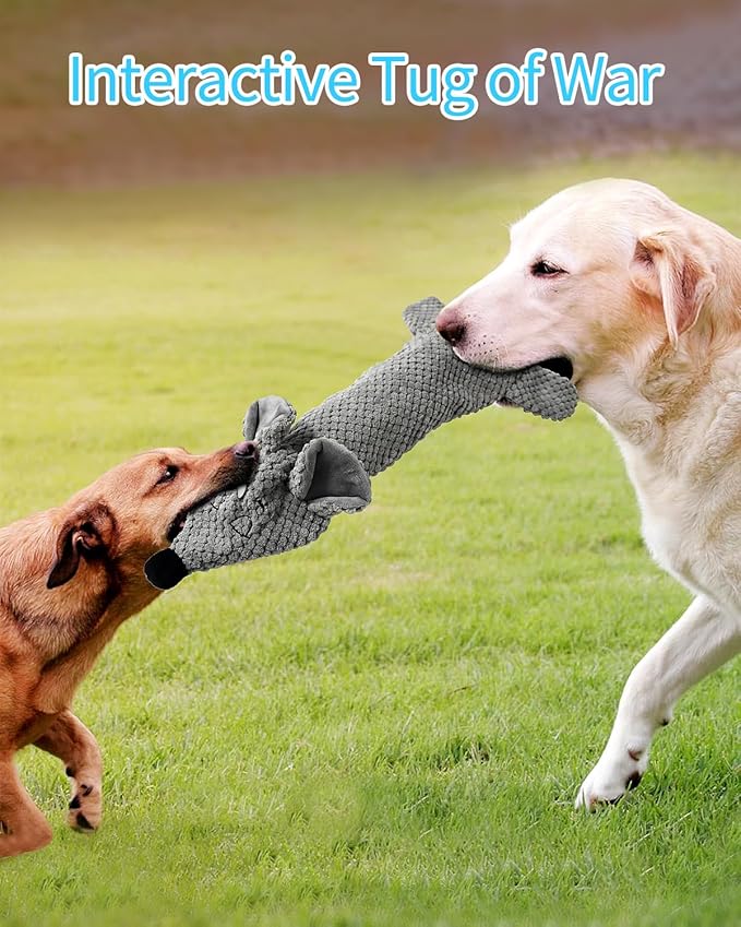 Dog Toys, Squeaky Plush No Stuffing Crinkle Dog Toy for Small Medium Large Dogs, Interactive Puppy Teething Water Bottle Dog Chew Toy