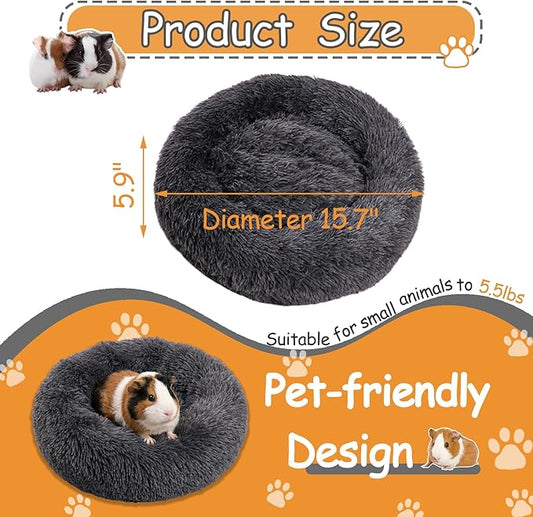 Guinea Pig Beds, Small Animal Bedding, Cozy Bed Mat, Thickened and Warm Winter Guinea Pig Beds for Dwarf Rabbits, Chinchillas, Hamsters, Hedgehogs, Ferrets Dark Grey