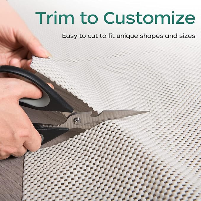 BAGAIL BASICS Non Slip Rug Pad Gripper 10 x 14 Feet Extra Thick Carpet Pads for Area Rugs and Hardwood Floors, Keep Your Rugs Safe and in Place