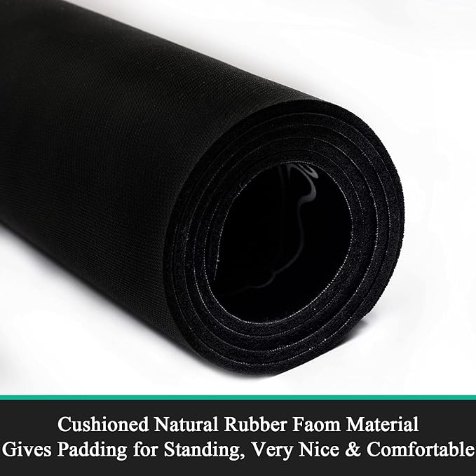 Pauwer Laundry Room Rug Runner 20"x48" Waterproof Rubber Laundry Mat Non Slip Kitchen Mats for Floor Washable Floor Mat Runner Rug for Farmhouse Mudroom Washroom Bathroom Decor