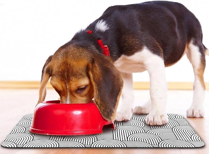 Bohemia Waterproof Pet Feeding Mats - Dog Cat Bowl Mats, Absorbent, 12 * 20 inch