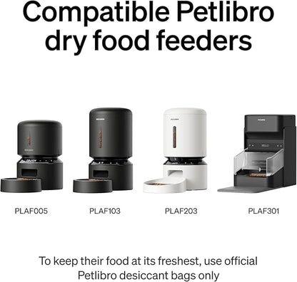 PETLIBRO Pet Food Desiccant Bag, 6 Packs Desiccant Bags for Cat Dog Feeder, Keep Pet Food Dry and Fresh, Suitable PETLIBRO Automatic Cat Feeder Model PLAF005, PLAF006, PLAF103, PLAF203, PLAF301