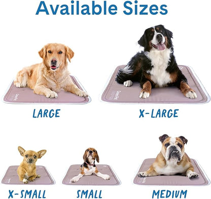 The Green Pet Shop Cool Pet Pad - Extra Large, Latte- Self-Cooling, Pressure Activated Mat for Dogs & Cats from 80+ lbs - Non-Toxic Gel, No Water Needed