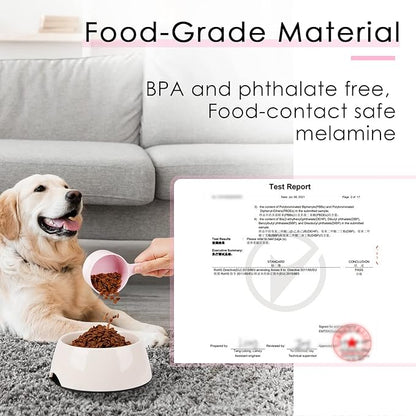 Super Design 1 Cup Dog Food Scoop for Container Melamine Measuring Scoop for Dogs Cats Birds and Rabbits Pet Food Feeding Scoop Dishwasher Safe - Baby Pink