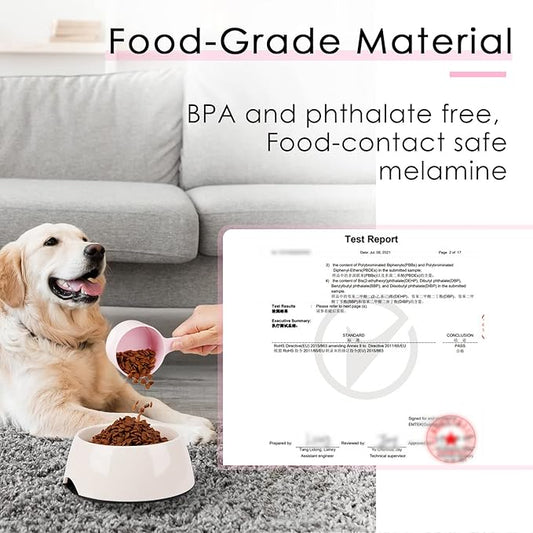 Super Design 1 Cup Dog Food Scoop for Container Melamine Measuring Scoop for Dogs Cats Birds and Rabbits Pet Food Feeding Scoop Dishwasher Safe - Baby Pink