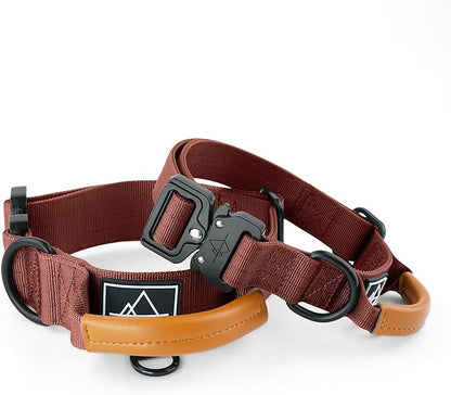 Made to ROAM Premium Explorer Control Collar - Adjustable Heavy Duty Nylon Dog Collar with Quick-Release Metal Buckle and Handle (Arizona Heartbeat, Control Size 3)