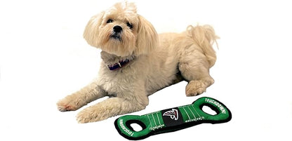 NFL Football Field DOG TOY with Squeaker. - ATLANTA FALCONS - For Tug, Toss, and Fetch. - Tough & Durable PET TOY